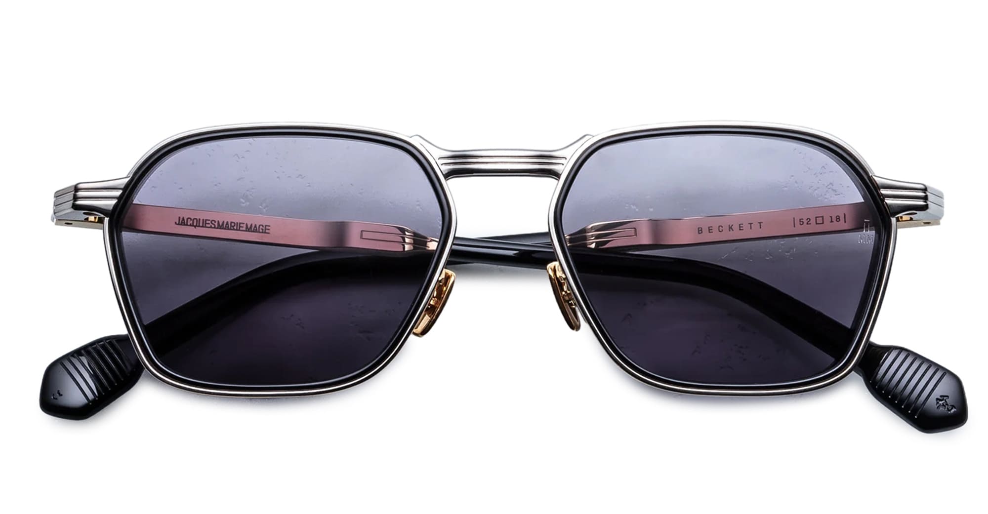 Ottica Mondello Roma - Jacques Marie Mage - JMMKE-41 - BECKETT - SILVER - titanium, acetate - shape Rectangular - Silver - EYEWEAR - SUNGLASSES - Unisex,Uomo,Donna,Women,Men - lens Grey - Made In Japan