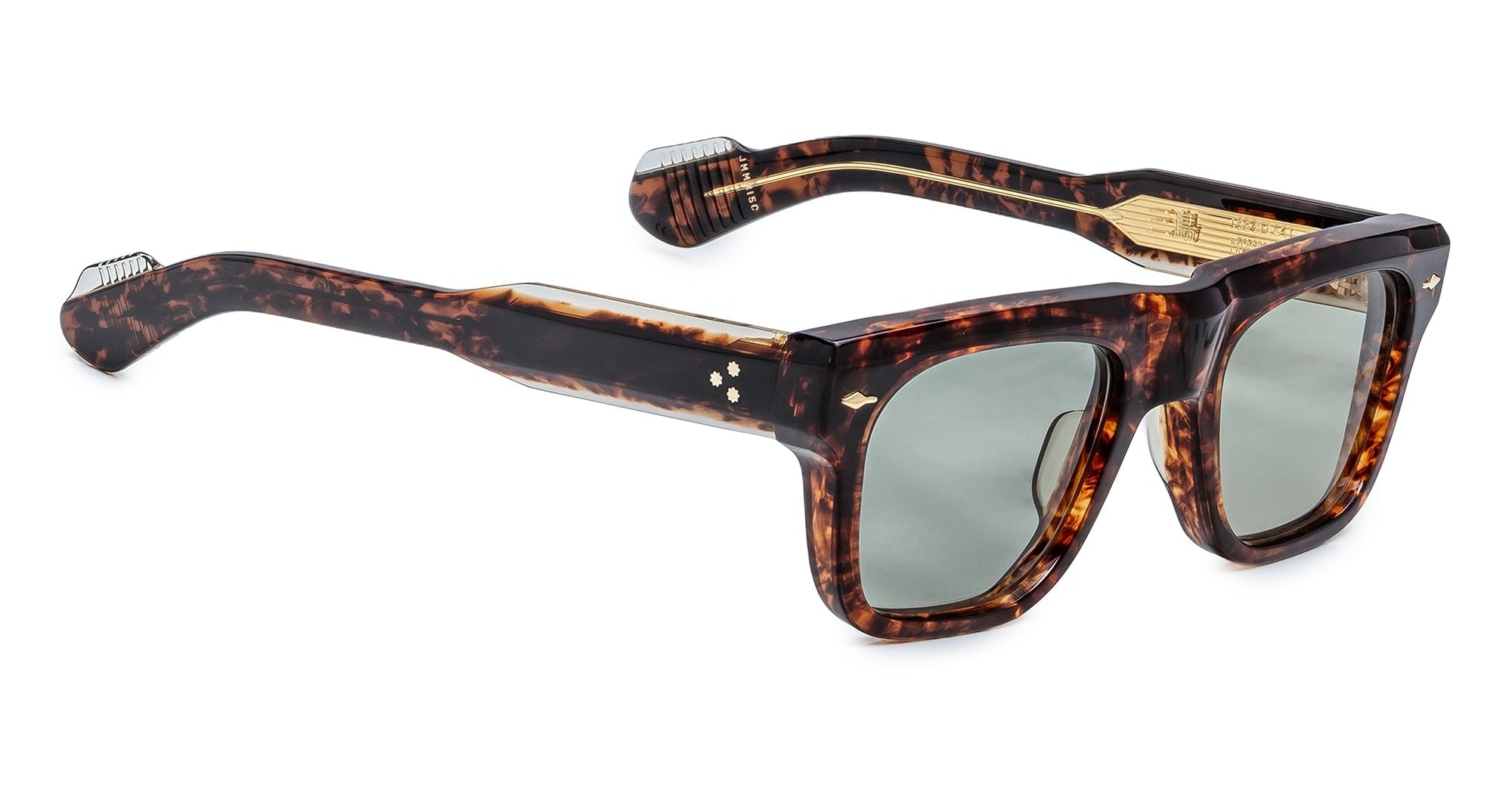 Ottica Mondello Roma - Jacques Marie Mage - JMMMI-5C - MISHIMA - ARGYLE - Acetate - shape Rectangular - Havana - EYEWEAR - SUNGLASSES - Unisex,Uomo,Donna,Women,Men - lens Green - Made In Japan