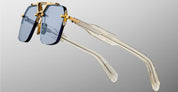 Ottica Mondello Roma - Jacques Marie Mage - JMMSVR-19H - SILVERTON - CIEL - Acetate, titanium - shape Squared - Gold - EYEWEAR - SUNGLASSES - Unisex,Uomo,Donna,Women,Men - lens Blue - Made In Japan