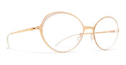 Ottica Mondello Roma - Mykita - 10300940 - ALBA - CHAMPAGNE GOLD  / AURORE RX - stainless steel - shape Round - Gold, White - EYEWEAR - EYEGLASSES - Donna,Women - lens Clear - Made In Germany