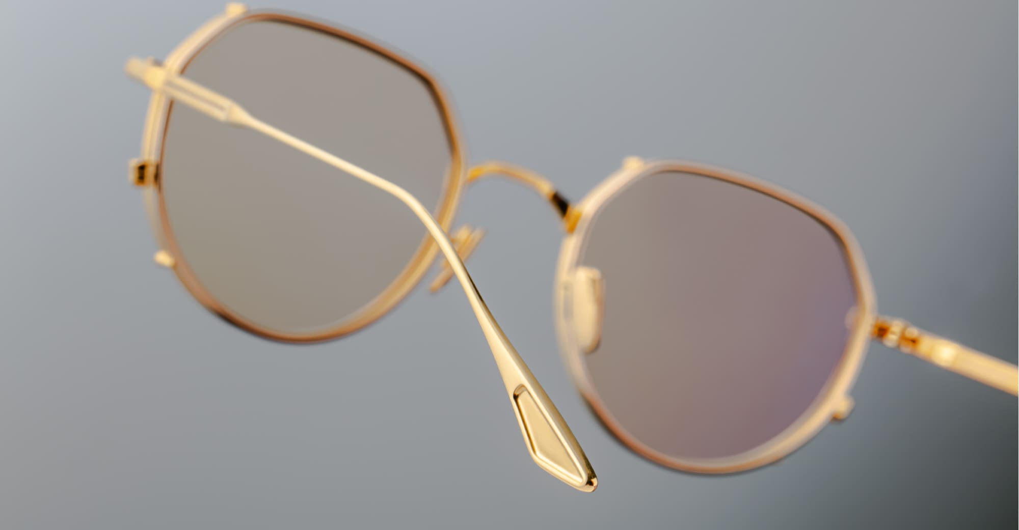 Ottica Mondello Roma - Jacques Marie Mage - JMMTN-120 - HARTANA - DORSET - beta titanium - shape Round - Gold - EYEWEAR - EYEGLASSES - Unisex,Uomo,Donna,Women,Men - lens yellow - Made In Japan