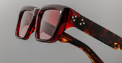 Ottica Mondello Roma - Jacques Marie Mage - JMMWK-24 - WALKER - BURGUNDY - Acetate - shape Rectangular - burgundy - EYEWEAR - SUNGLASSES - Uomo,Men - lens red - Made In Japan