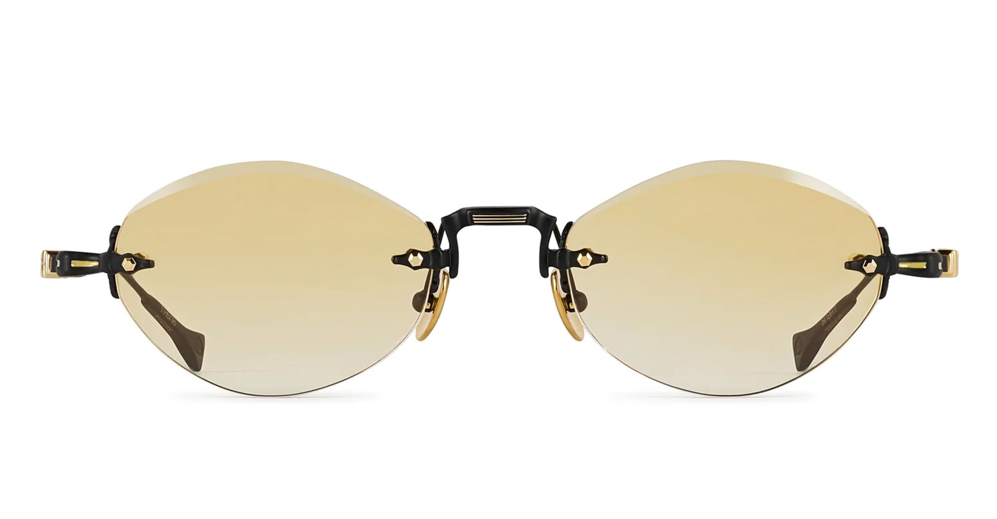 Ottica Mondello Roma - T HENRI - RMM - MOONBEAM - MIDNIGHT OPUS - Titanium - shape Oval - Black - EYEWEAR - SUNGLASSES - Donna,Women - lens gradient yellow - Made In Japan