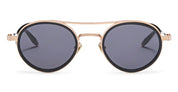 Ottica Mondello Roma - Akoni - AKS-532A-48 - ASTRIA - MATTE BLACK - Titanium - shape Round - Black - EYEWEAR - SUNGLASSES - Unisex,Uomo,Donna,Women,Men - lens Grey - Made In Japan