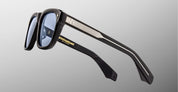 Ottica Mondello Roma - Jacques Marie Mage - JMMYV-K5 - YVES - OBSURE - Acetate - shape Squared - Black - EYEWEAR - SUNGLASSES - Unisex,Uomo,Donna,Women,Men - lens Blue - Made In Japan