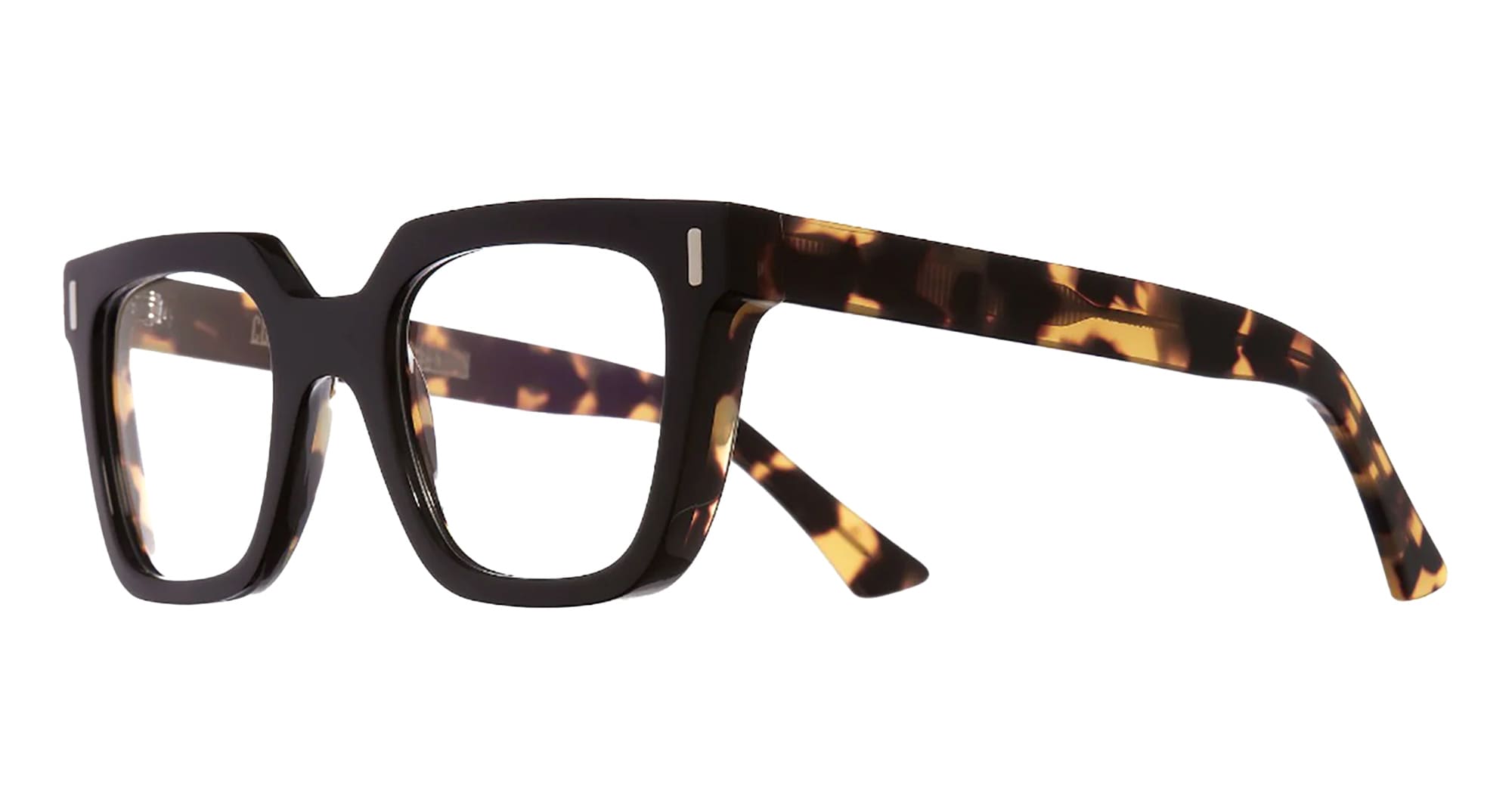 Ottica Mondello Roma - Cutler and Gross - CGOP-1305-51-06 - 1305 - BLACK ON CAMOUFLAGE RX - Acetate - shape Squared - black, tortoise - EYEWEAR - EYEGLASSES - Unisex,Uomo,Donna,Women,Men - lens Clear - Made In Italy