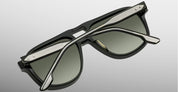 Ottica Mondello Roma - Jacques Marie Mage - JMMON-1N - LEONARD - VIPER - Acetate - shape Aviator - Black - EYEWEAR - SUNGLASSES - Unisex,Uomo,Donna,Women,Men - lens Gradient green - Made In Japan