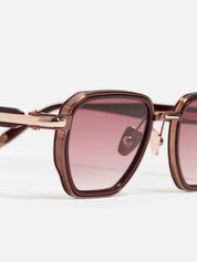 Ottica Mondello Roma - John Dalia - RICHY-C460 - RICHY - C460 Burgundy - Brushed Copper / Rose Gold - Acetate - shape Panto - burgundy - EYEWEAR - SUNGLASSES - Unisex,Uomo,Donna,Women,Men - lens red - Made In France
