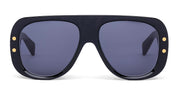 Ottica Mondello Roma - Balmain - BPS-185A-57 - PULSE - BLACK / 18K GOLD - Acetate - shape Aviator - Black, gold - EYEWEAR - SUNGLASSES - Unisex,Uomo,Donna,Women,Men - lens Grey - Made In Japan
