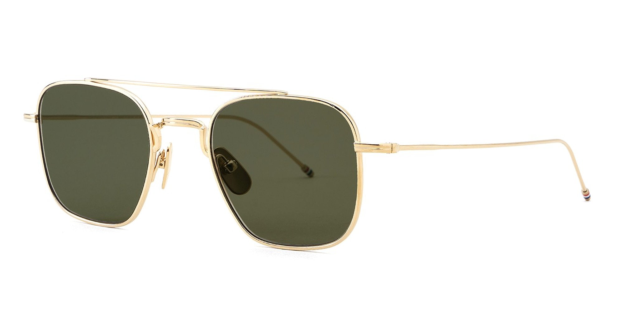 Ottica Mondello Roma - Thom Browne - UES907A-G0001-711-50 - SQUARED AVIATOR - GOLD - Titanium - shape  - Gold - EYEWEAR - SUNGLASSES - Unisex,Uomo,Donna,Women,Men - lens  - Made In Japan
