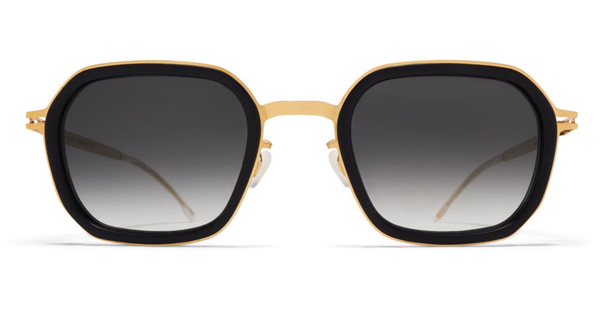 Ottica Mondello Roma - Mykita - 10091573 - BEAM - MH7 PITCH BLACK / GLOSSY GOLD - stainless steel - shape Squared - gold, black - EYEWEAR - SUNGLASSES - Unisex,Uomo,Donna,Women,Men - lens Gradient grey - Made In Germany