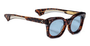 Ottica Mondello Roma - Jacques Marie Mage - JMMLG-5C - ELMYR - ARGYLE - titanium, acetate - shape Panto - Havana - EYEWEAR - SUNGLASSES - Unisex,Uomo,Donna,Women,Men - lens Blue - Made In Japan