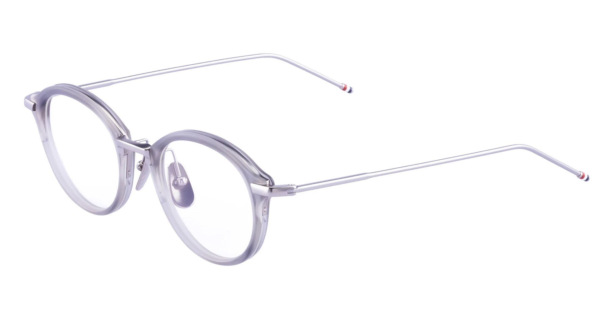 Ottica Mondello Roma - Thom Browne - UEO011A-G0003-068-49 - ROUND - LIGHT GREY RX - Acetate, titanium - shape Round - grey - EYEWEAR - EYEGLASSES - Uomo,Men - lens Clear - Made In Japan