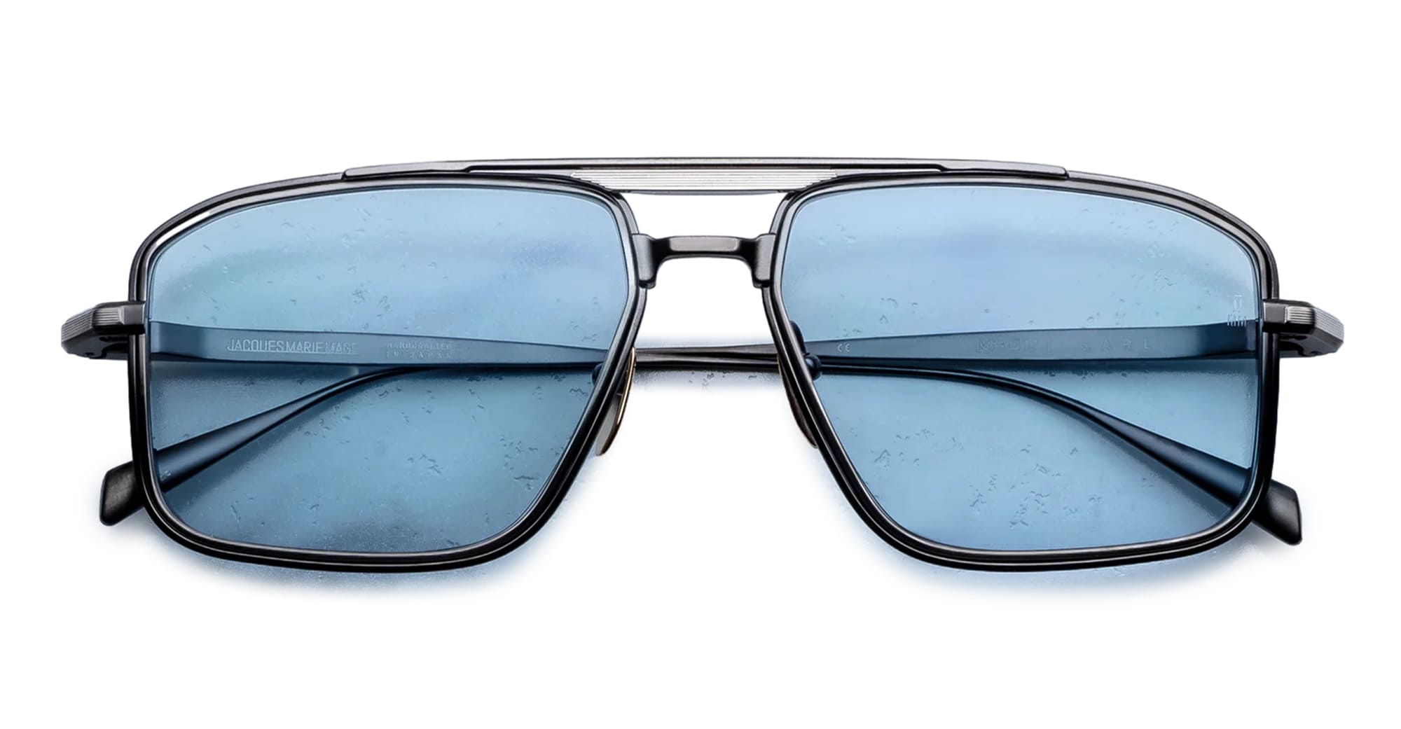 Ottica Mondello Roma - Jacques Marie Mage - JMMER-2H - EARL - ANTIQUE SILVER - Titanium - shape Navigator - Silver - EYEWEAR - SUNGLASSES - Unisex,Uomo,Donna,Women,Men - lens Blue - Made In Japan