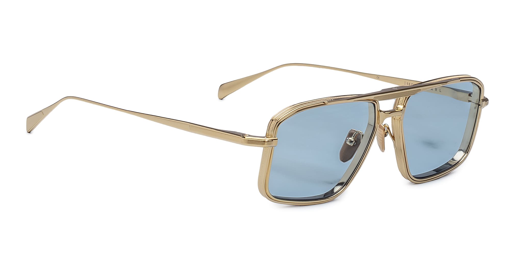 Ottica Mondello Roma - Jacques Marie Mage - JMMER-19H - EARL - CIEL - Titanium - shape Navigator - Silver - EYEWEAR - SUNGLASSES - Unisex,Uomo,Donna,Women,Men - lens Blue - Made In Japan