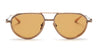 Ottica Mondello Roma - Akoni - AKS-511B-54 - SKYRACER - WHITE GOLD - Titanium - shape Pilot - Gold - EYEWEAR - SUNGLASSES - Uomo,Men - lens Brown - Made In Japan