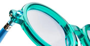 Ottica Mondello Roma - Kuboraum - KRS0P1SEA000002L - MASK P1 - SEA - Acetate - shape Round - green - EYEWEAR - SUNGLASSES - Unisex,Uomo,Donna,Women,Men - lens light blue - Made In Italy