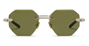 Ottica Mondello Roma - T HENRI - TMA - TROFEO - ANOMOLY - Titanium - shape Octagonal - silver, gold - EYEWEAR - SUNGLASSES - Unisex,Uomo,Donna,Women,Men - lens Green - Made In Japan