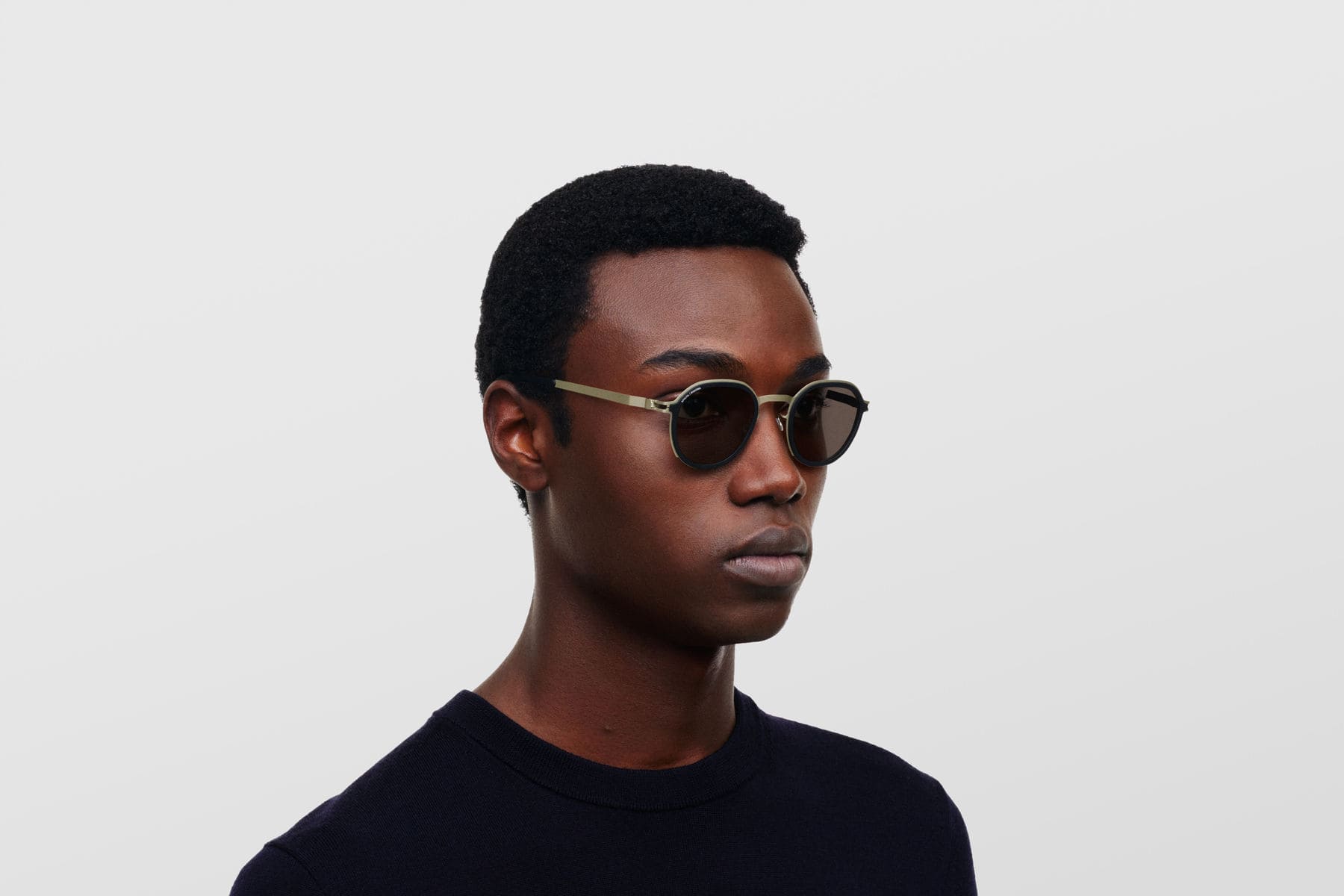 Ottica Mondello Roma - Mykita - 10087670 - MR001 AL3 - Titan / Black / Brown Solid Lens - stainless steel - shape  - silver, black - EYEWEAR - SUNGLASSES - Unisex,Uomo,Donna,Women,Men - lens  - Made In Germany