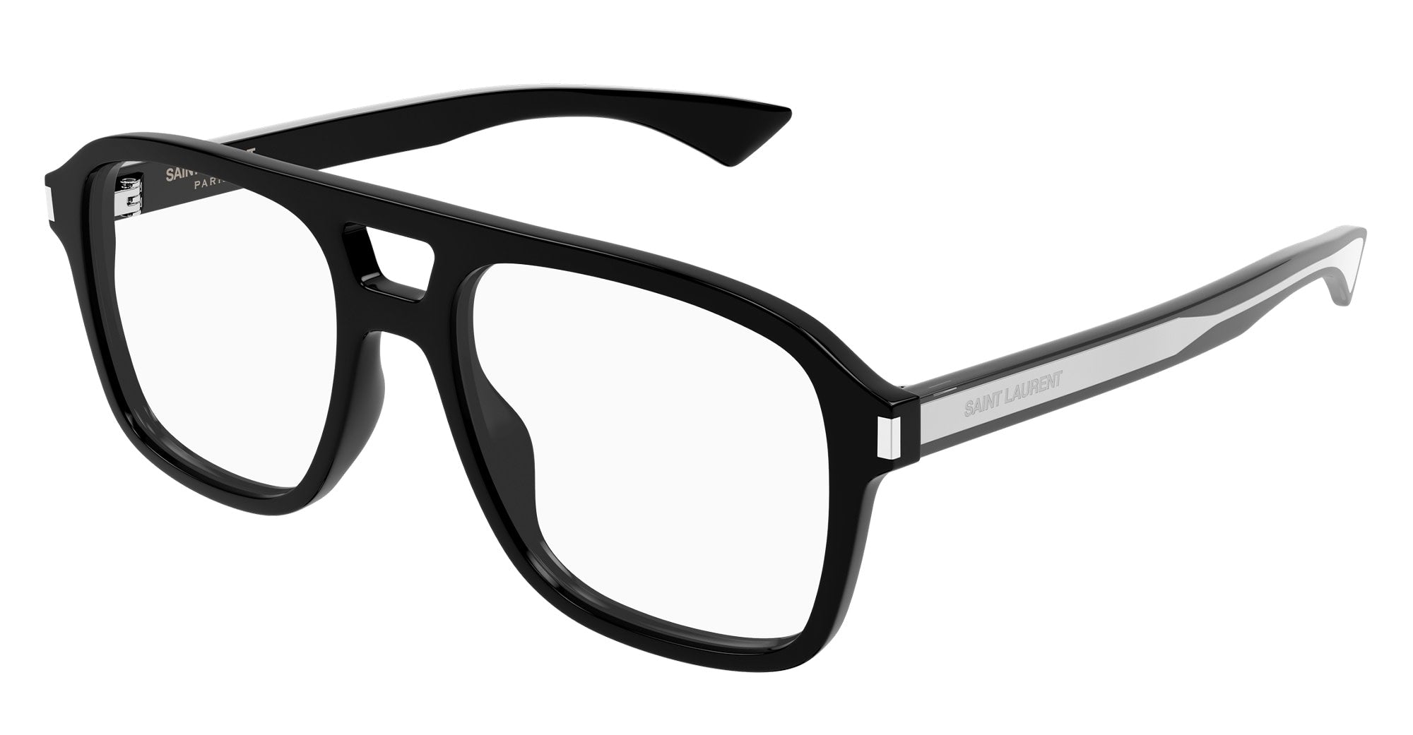 Ottica Mondello Roma - Saint Laurent - SL 881 OPT-001 - SL 881 OPT-001 - BLACK RX - Acetate - shape Navigator - Black - EYEWEAR - EYEGLASSES - Unisex,Uomo,Donna,Women,Men - lens Clear - Made In Japan