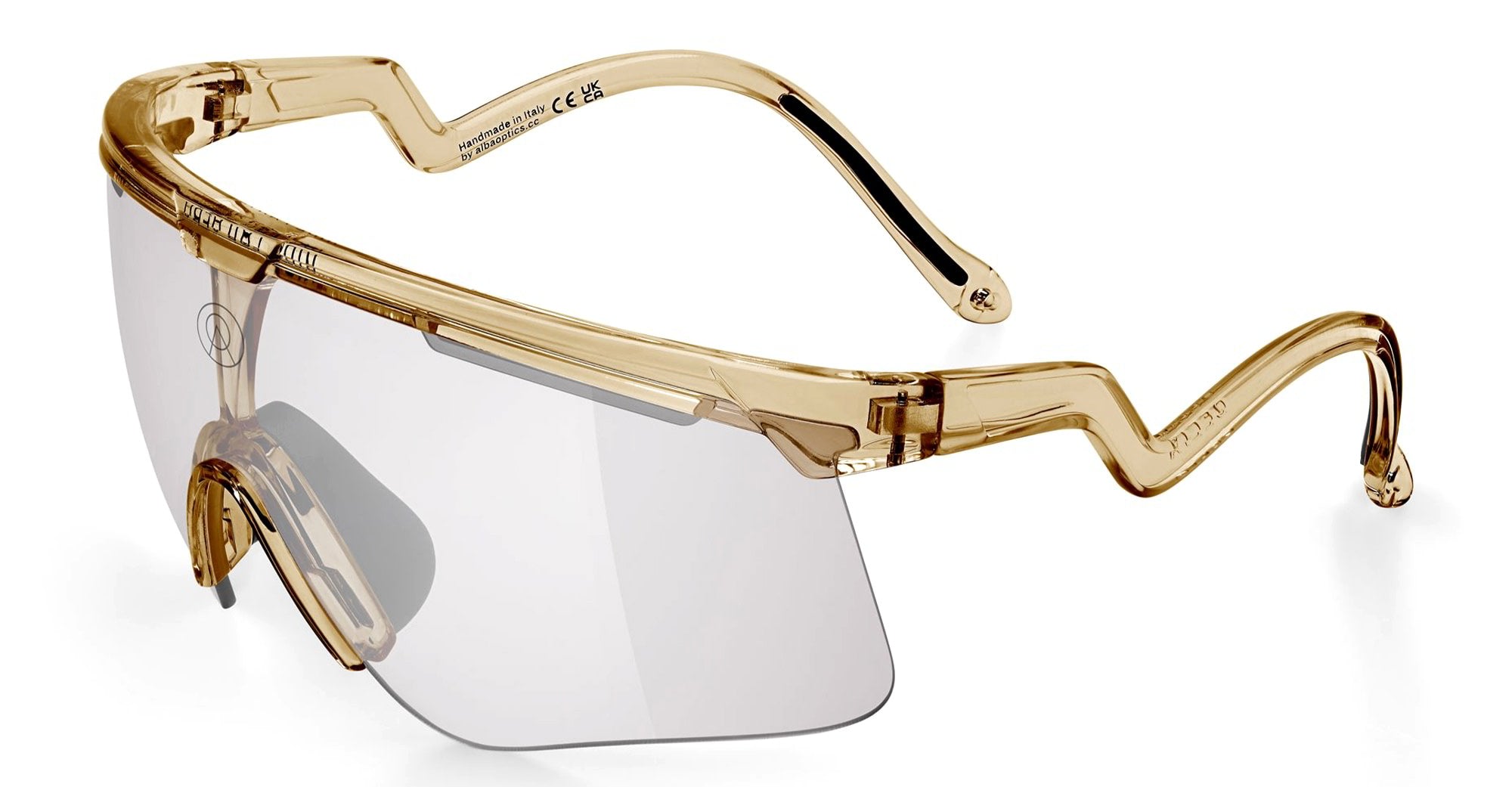  VZUM SUPER ALU - Tr90 - shape Mask - brown - EYEWEAR - SUNGLASSES - Unisex,Uomo,Donna,Women,Men - lens Grey - Made In Italy