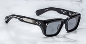 Ottica Mondello Roma - Jacques Marie Mage - JMMWK-10Y1 - DECADE COLLECTION: WALKER - DECADE - Acetate - shape Rectangular - Black - EYEWEAR - SUNGLASSES - Uomo,Men - lens Gradient grey - Made In Japan
