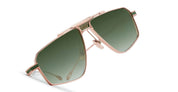 Ottica Mondello Roma - T HENRI - DME-007 - DROPHEAD - ENVY - Titanium - shape Aviator - rose gold - EYEWEAR - SUNGLASSES - Unisex,Uomo,Donna,Women,Men - lens Gradient green - Made In Japan