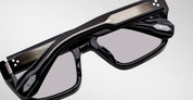 Ottica Mondello Roma - Jacques Marie Mage - JMMWK-10Y1 - DECADE COLLECTION: WALKER - DECADE - Acetate - shape Rectangular - Black - EYEWEAR - SUNGLASSES - Uomo,Men - lens Gradient grey - Made In Japan