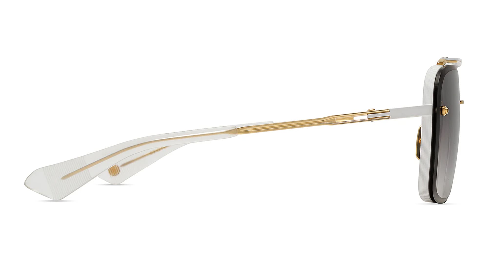 Ottica Mondello Roma - DITA - DTS121-62-07 - MACH-SIX - MATTE WHITE/ YELLOW GOLD - Titanium - shape Aviator - white, gold - EYEWEAR - SUNGLASSES - Unisex,Uomo,Donna,Women,Men - lens Gradient grey - Made In Japan