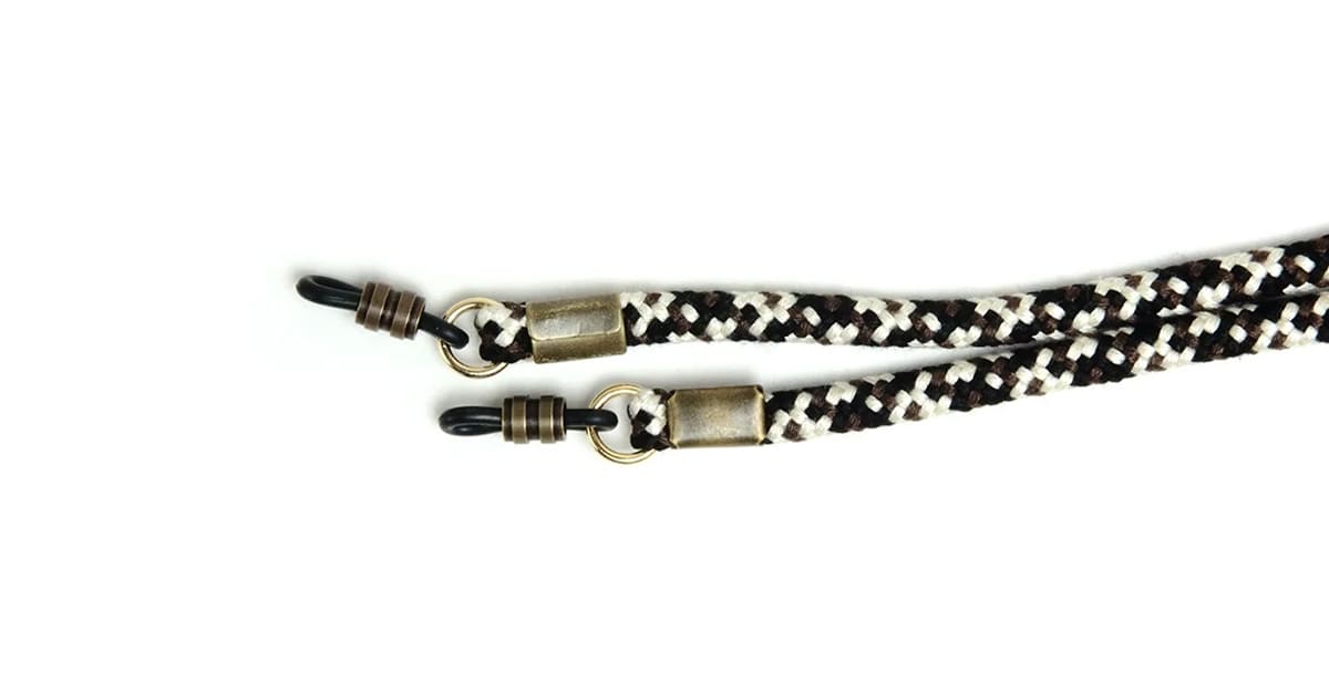 Silk cord - black /  white / brown