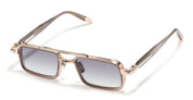 Ottica Mondello Roma - John Dalia - DANE-C476 - DANE - C476 - Workman Grey - Rose Gold / Platine - metal, acetate - shape Rectangular - gold, grey - EYEWEAR - SUNGLASSES - Unisex,Uomo,Donna,Women,Men - lens Gradient grey - Made In France