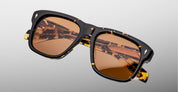 Ottica Mondello Roma - Jacques Marie Mage - JMMYV-H14 - YVES - TOKYO - Acetate - shape Squared - Tortoise - EYEWEAR - SUNGLASSES - Unisex,Uomo,Donna,Women,Men - lens orange - Made In Japan