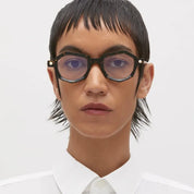 Ottica Mondello Roma - Kuboraum - KROP27HOF00000OP - MASK P27 HOF - HAVANA FIRE RX - Acetate - shape Geometric - Havana - EYEWEAR - EYEGLASSES - Unisex,Uomo,Donna,Women,Men - lens Clear - Made In Italy