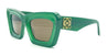 Ottica Mondello Roma - Loewe - LW40145I5296E - LW40145I - GREEN - Acetate - shape Cat-eye - green - EYEWEAR - SUNGLASSES - Donna,Women - lens Grey - Made In Italy