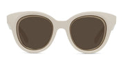 Ottica Mondello Roma - Loewe - LW40183I5125E - Anagram White Cat Eye Sunglasses - Acetate - shape  - White - EYEWEAR - SUNGLASSES - Donna,Women - lens  - Made In Italy