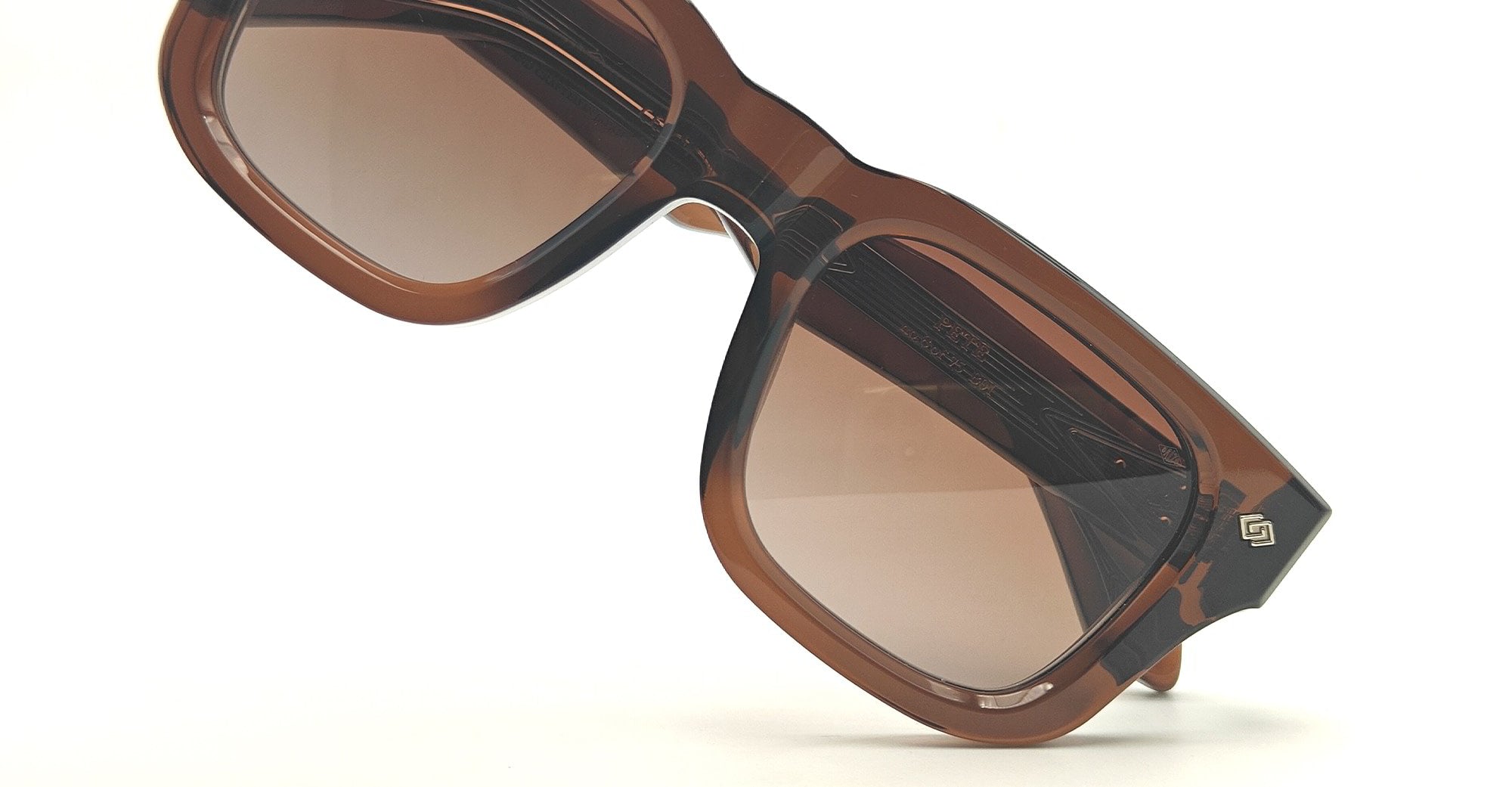 Ottica Mondello Roma - Daizo - A-S001e-TB1-BG01 - PETE - TRANSLUCENT BROWN / BROWN GRADIENT LENS - Acetate - shape  - brown - EYEWEAR - SUNGLASSES - Unisex,Uomo,Donna,Women,Men - lens  - Made In Japan
