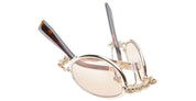 Ottica Mondello Roma - Kuboraum - KRSH81PG0000004P - MASK H81 PG - ROSE GOLD - Metal - shape Oval - rose gold - EYEWEAR - SUNGLASSES - Unisex,Uomo,Donna,Women,Men - lens light brown - Made In Italy