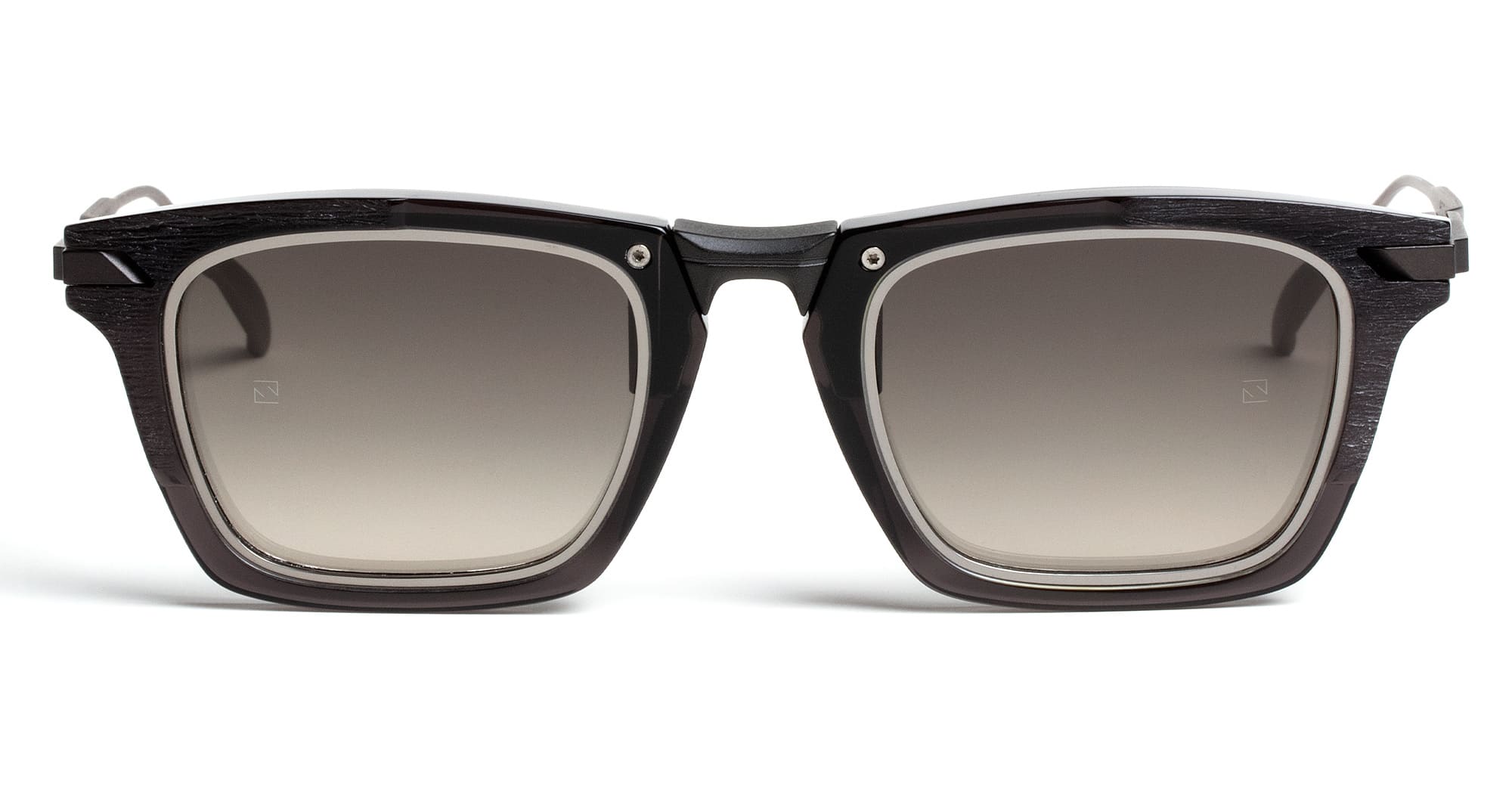  Gradient Grey Lens - Acetate, metal - shape Rectangular - Black - EYEWEAR - SUNGLASSES - Uomo,Men - lens Gradient grey - Made In Italy