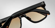 Ottica Mondello Roma - Jacques Marie Mage - JMMYVRX-15A - YVES - NOIR 15 - Acetate - shape Squared - Black - EYEWEAR - SUNGLASSES - Unisex,Uomo,Donna,Women,Men - lens yellow - Made In Japan