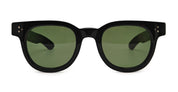 Ottica Mondello Roma - Julius Tart - JTPL-105A-2B-G-15 - FDR 46X24 - BLACK / DARK GREEN LENS - Acetate - shape Round - Black - EYEWEAR - SUNGLASSES - Unisex,Uomo,Donna,Women,Men - lens Green - Made In Japan