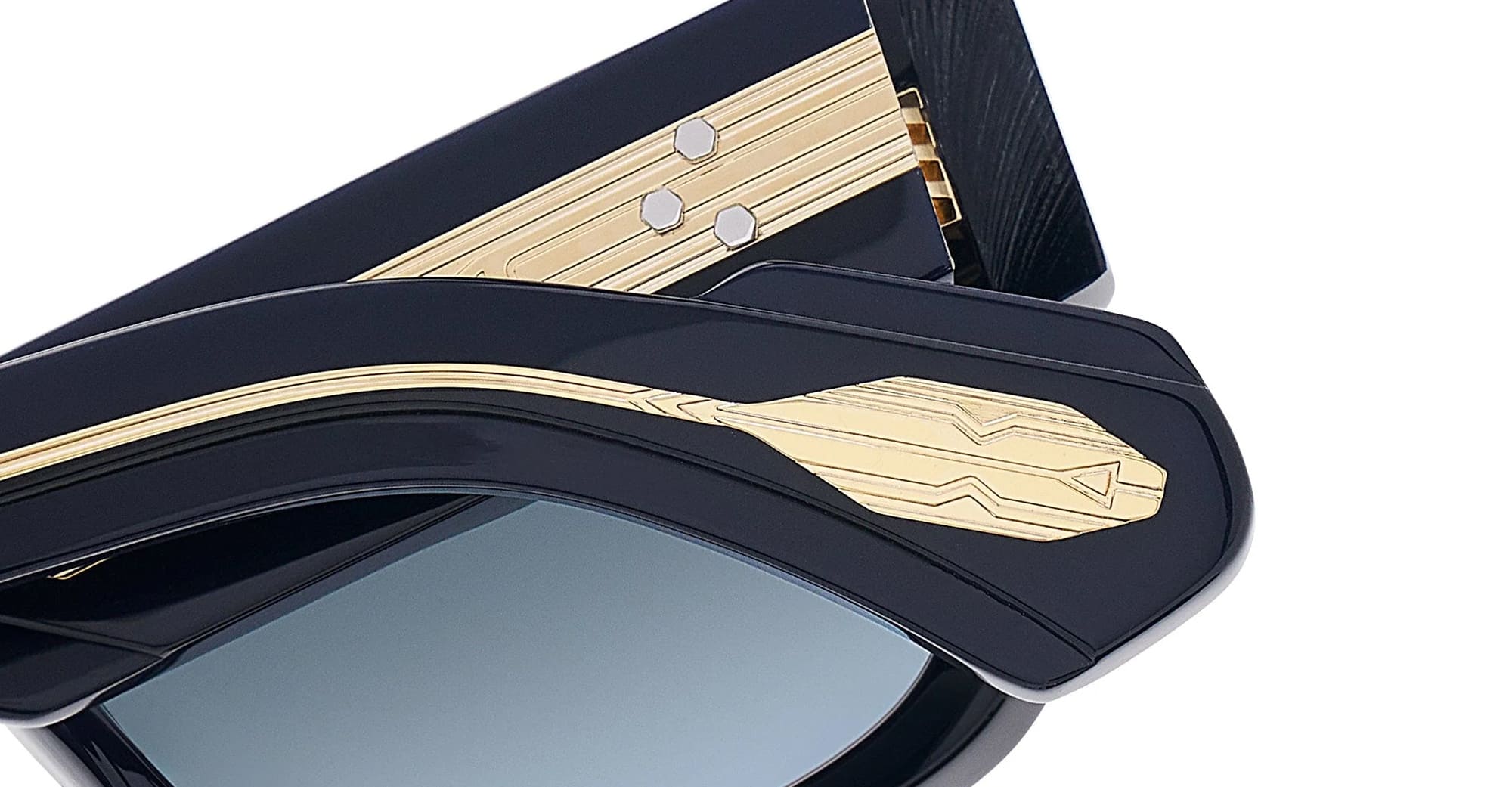 Ottica Mondello Roma - T HENRI - TAAB - TAYCAN - SHOWDOW II - Acetate - shape Squared - Black - EYEWEAR - SUNGLASSES - Unisex,Uomo,Donna,Women,Men - lens Gradient blue - Made In Japan