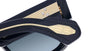 Ottica Mondello Roma - T HENRI - TAAB - TAYCAN - SHOWDOW II - Acetate - shape Squared - Black - EYEWEAR - SUNGLASSES - Unisex,Uomo,Donna,Women,Men - lens Gradient blue - Made In Japan
