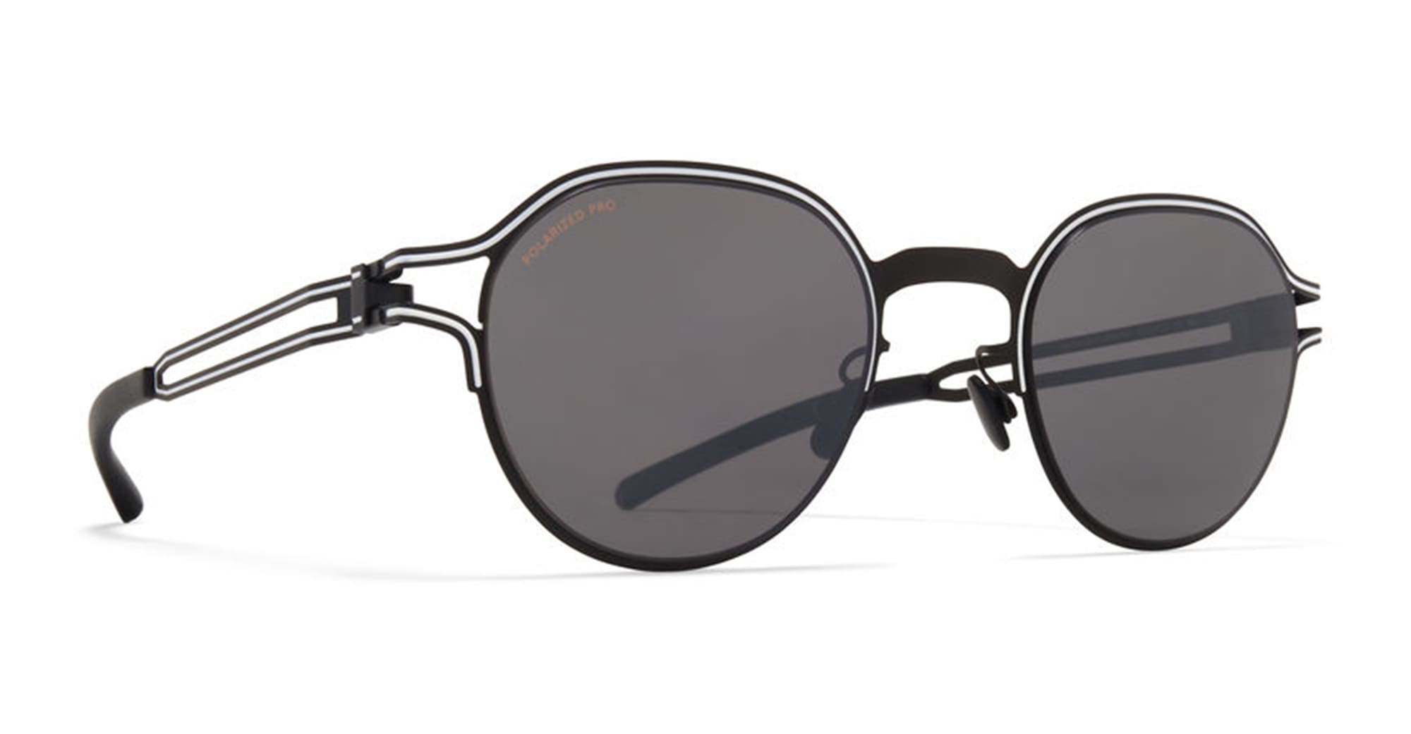 Ottica Mondello Roma - Mykita - 10085122 - VAASA - BLACK / WHITE  - stainless steel - shape Pantos - black, white - EYEWEAR - SUNGLASSES - Uomo,Men - lens Grey - Made In Germany