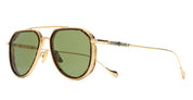 Ottica Mondello Roma - Cutler and Gross - GFLE-025-57-03 - THE GREAT FROG - TRIUMPH - GOLD / HAVANA - Titanium - shape Aviator - havana, gold - EYEWEAR - SUNGLASSES - Uomo,Men - lens Green - Made In Italy