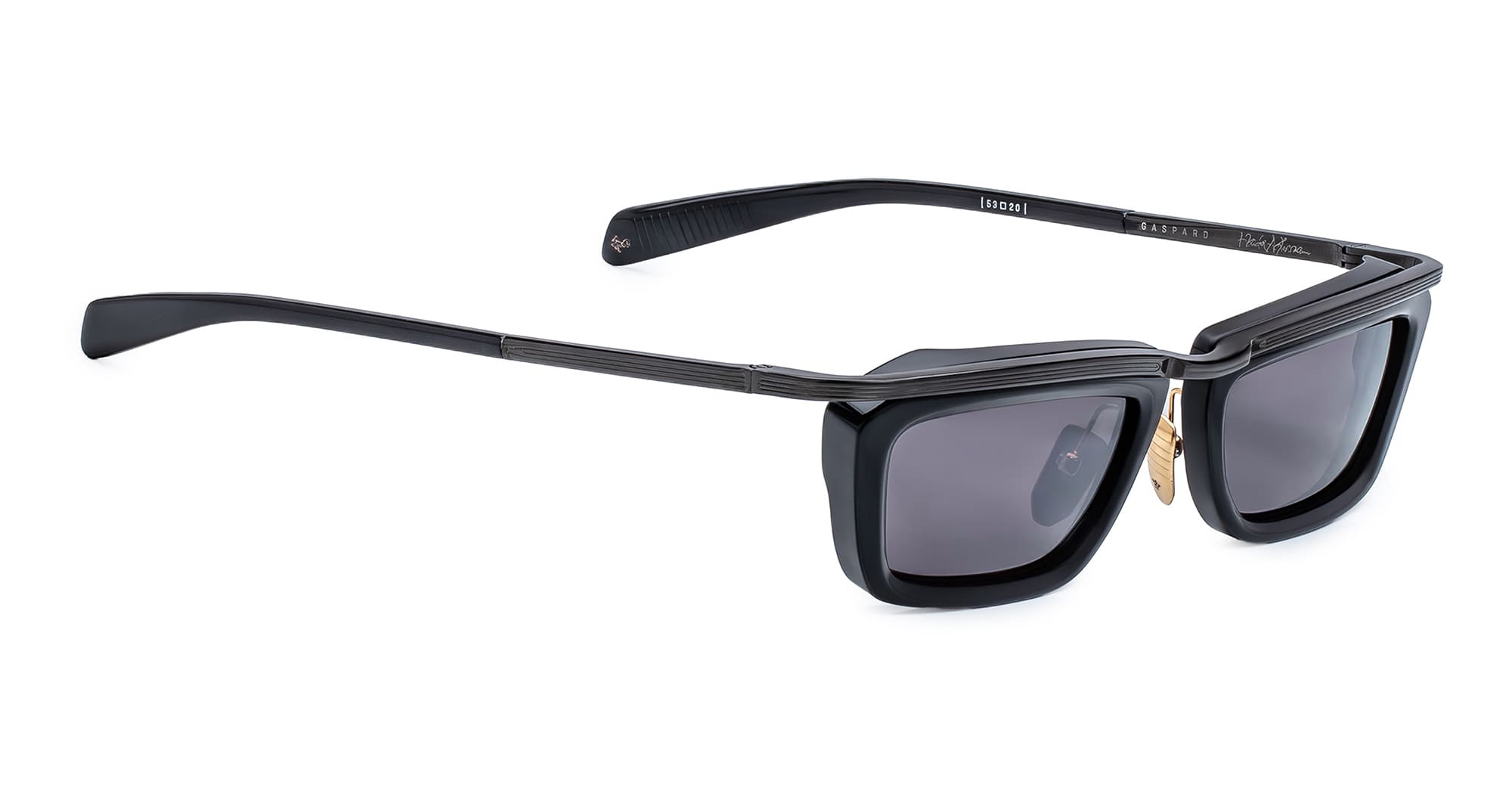 Ottica Mondello Roma - Jacques Marie Mage - JMMGAS-K22 - GASPARD - VANTA - Acetate, titanium - shape Rectangular - Black - EYEWEAR - SUNGLASSES - Unisex,Uomo,Donna,Women,Men - lens Black - Made In Japan