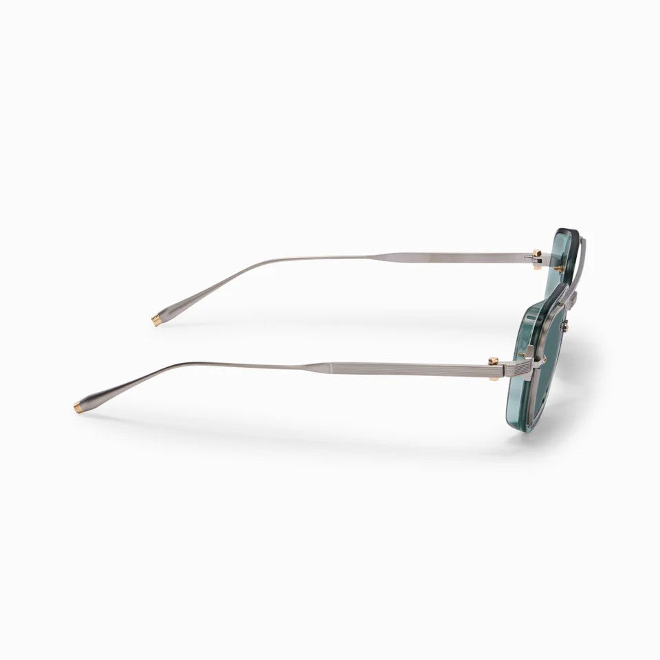 Ottica Mondello Roma - Akoni - AKS-537C-49 - JURA - DEEP EMERALD GREEN - titanium, acetate - shape Squared - green, silver - EYEWEAR - SUNGLASSES - Unisex,Uomo,Donna,Women,Men - lens Green - Made In Japan