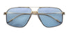 Ottica Mondello Roma - Jacques Marie Mage - JMMJG-19H - JAGGER - CIEL - Titanium - shape Aviator - Gold - EYEWEAR - SUNGLASSES - Unisex,Uomo,Donna,Women,Men - lens Blue - Made In Japan