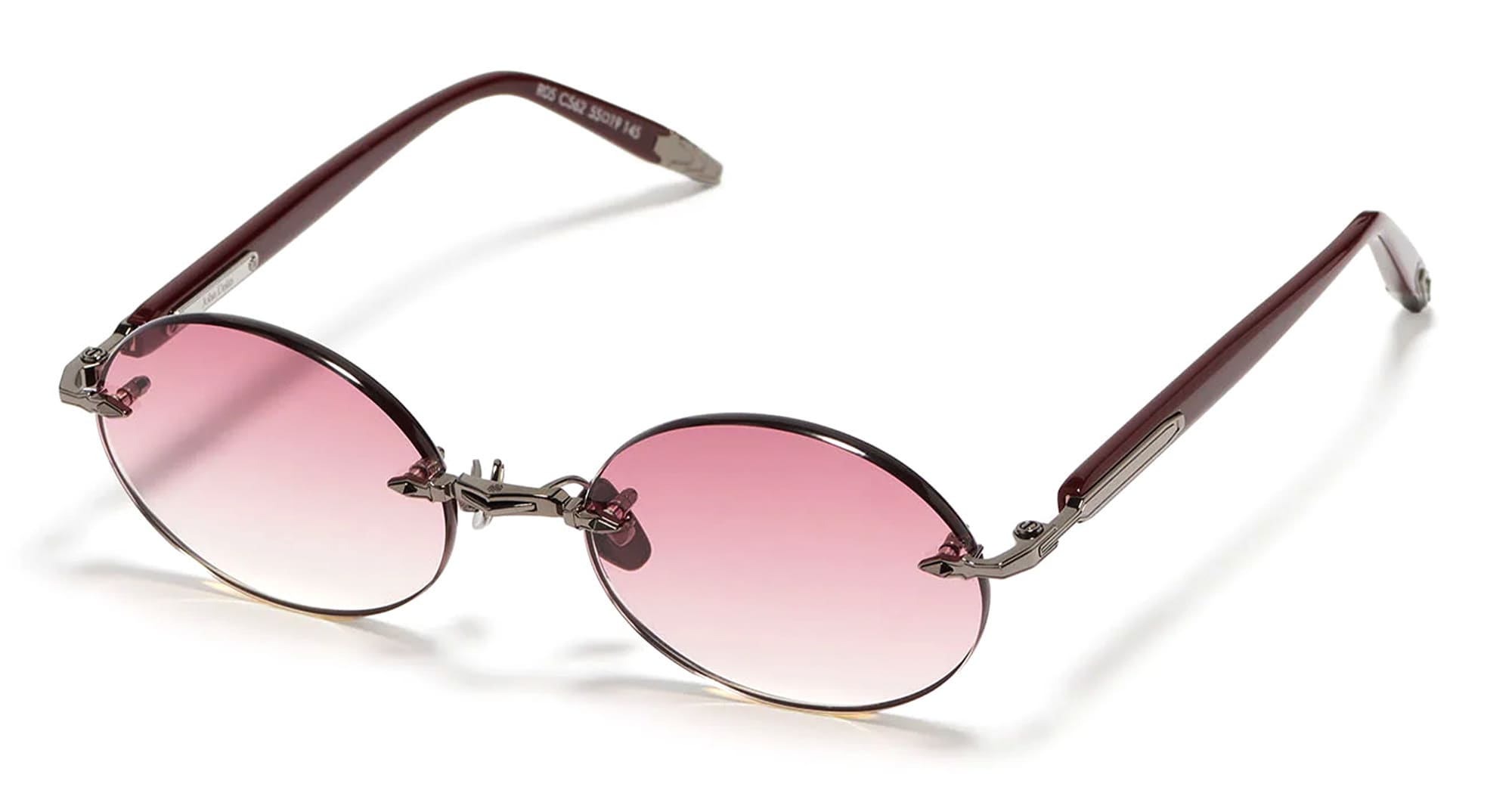 Ottica Mondello Roma - John Dalia - R05-C562 - R05 -  C562 Ruthenium Plated - stainless steel - shape Oval - green, gold - EYEWEAR - SUNGLASSES - Unisex,Uomo,Donna,Women,Men - lens red - Made In France