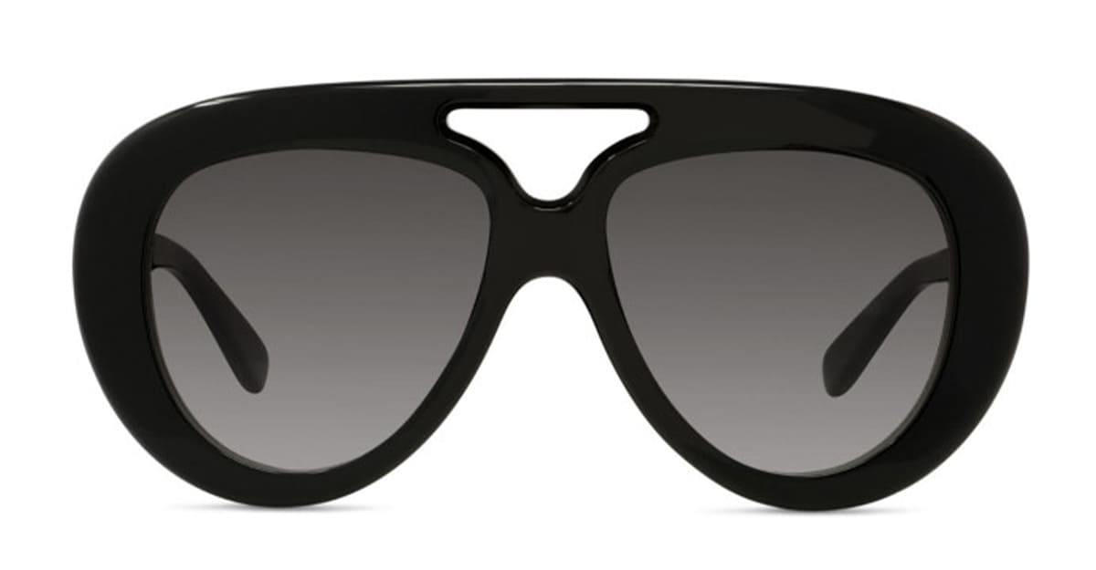 Ottica Mondello Roma - Loewe - LW40144U5501B - LW40144U - BLACK - Acetate - shape Round - Black - EYEWEAR - SUNGLASSES - Donna,Women - lens Gradient grey - Made In Italy