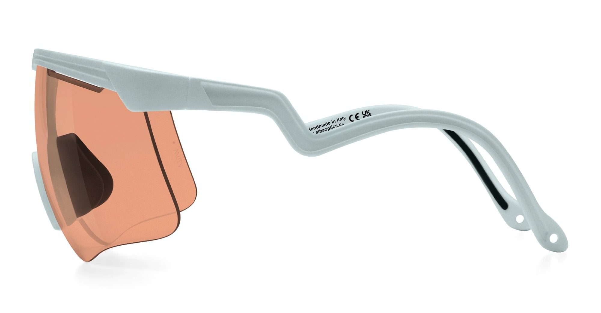 Ottica Mondello Roma - Alba Optics - 8050054517681 - DELTA - ICE / VZUM SALMON - Tr90 - shape Mask - grey - EYEWEAR - SUNGLASSES - Unisex,Uomo,Donna,Women,Men - lens Pink - Made In Italy